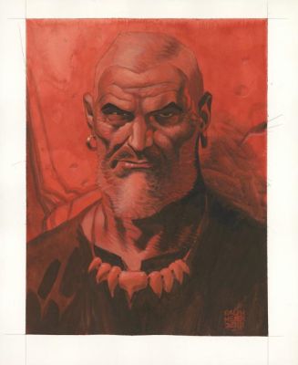 Ralph Meyer | illustration originale inédite - Pied-de-fer - Asgard | Daniel Maghen