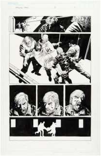 "THE WALKING DEAD" #21 COMIC BOOK PAGE ORIGINAL ART. | Hake’s