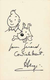 Hergé Georges Remi Dit (1907-1983) | TINTIN ET MILOU | Artcurial