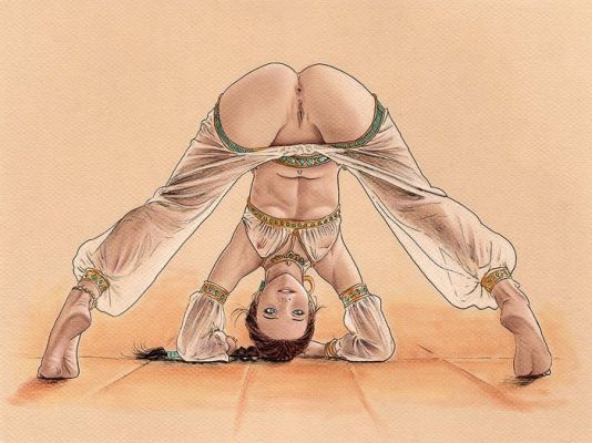 Daniel Cayuela - 1 Original drawing - Aladdin - Naughty Princess Jasmin - 2026 | Catawiki