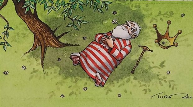 Turf (Thierce, Bernard) - 1 Original colour drawing - La Nef des fous - Coup de théâtre - 2004 | Catawiki