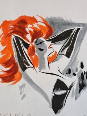 Lapone, Antonio - 1 Original colour drawing - Rita Haywort - Gilda Pin up | Catawiki