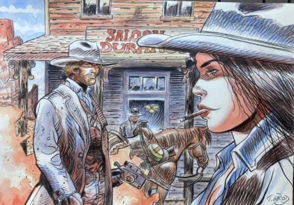 Thierry, Girod - 1 Original drawing - Durango - Saloon Durango - 2020 | Catawiki