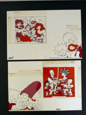 Sam Viviano - 2 Original drawing - MAD - #305 The Simpsons "Rip-Offs" - 1991 | Catawiki