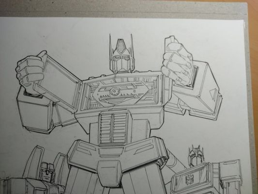 Marco Foderà - 1 Original drawing - Transformers and Superman | Catawiki