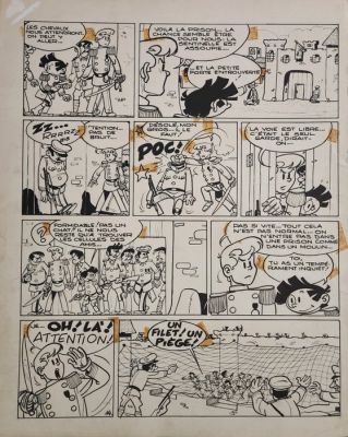 Greg (Regnier, Michel) - 1 Original page - Bronco et Pepito - 1950 | Catawiki