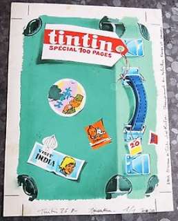 Mazel / Hergé / Azara / Cuvelier | original cover for Tintin magazine (1967) | Catawiki