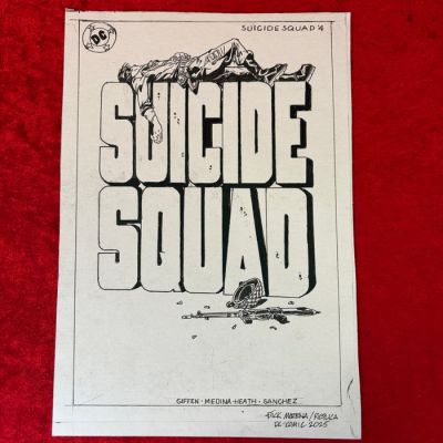 Dick Matena - 1 Original drawing - Suicide Squad - Recreation of the cover vol. 2 #4 - 2025 | Catawiki