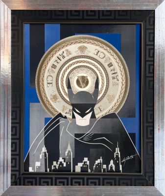 Garotto Art - Batman XL - Handcrafted with Versace Home Luxury Materials - Unique Framed Artwork | Catawiki