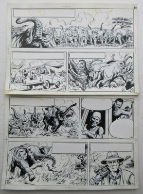 Studio Vandersteen - 1 Original page - Safari - De klopjacht (p.19) - 1972 | Catawiki