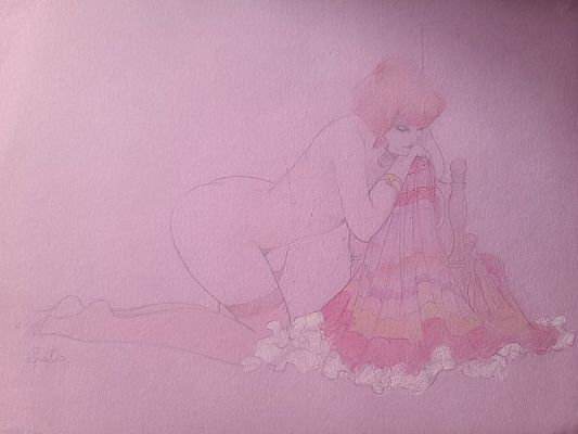 Leone Frollo Original colour drawing - Autre - Nu | Catawiki
