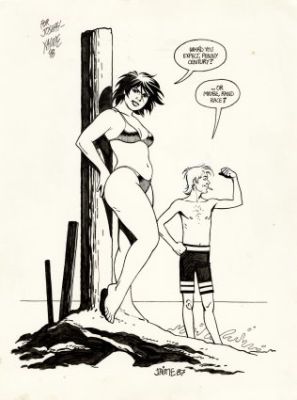 Hernandez, Jaime - AMAZING HEROES #115 Pin-Up | ComicConnect