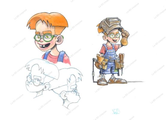 Nicolas Signarbieux | Dessin Original Alex le petit inventeur | La BD s’expose