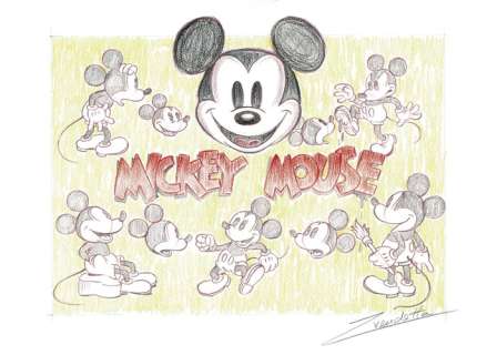 Vendetta, Z. | Original Color Drawing  - Mickey Mouse Model Sheet | Catawiki