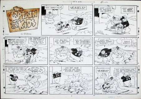 Dirks, John | Original Plate  - â€œThe Captain and the Kidsâ€ (Pim Pam Poum)  -  (1975) | Catawiki