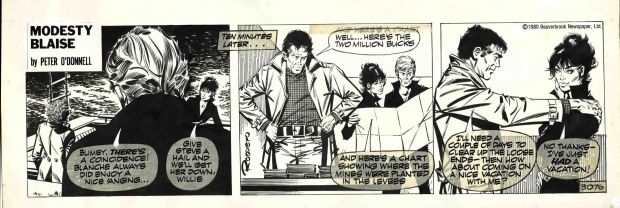 Enric Badia Romero | Modesty Blaise – Romero – Daily strip original #3076 | Origin Of Comics