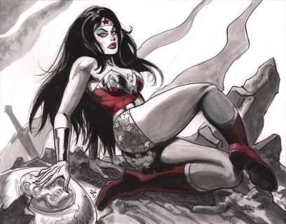 Dan Brereton | Wonder Woman Color Commission - Signed - 2023 | Anthony’s Comic Book Art