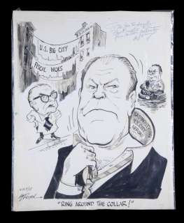 CARTOON ART 1975 US POLITICS BY HY ROSEN (1923-2011) | misc / divers