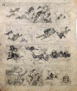 JACOBS Pierre Edgar  - Blake et Mortimer  - Crayonné de la planche 38 édité au [...] | Vermot et Associés