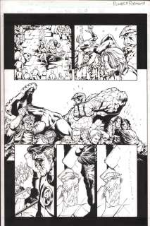 Howard Porter, Norm Rapmund | Fantastic Four #506 P.13 - Crowdsurfing Thing - 2004 - Signed | Anthony’s Comic Book Art