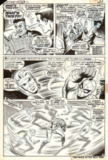 Jim Mooney, John Romita Sr. - Amazing Spider-Man #71 P 18 (The Cover Battle Scene! Culmination of the Battle - Spider-Man Vs Quicksilver!) 1968