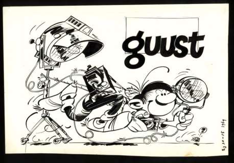 Van Der Voo, Jan | Original cover  - Guust Flater  - â€œSjorsâ€ mini booklet  - (1969) | Catawiki