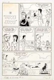 Dan DeCarlo and Rudy Lapick Archie’s Girls Betty and Veronica #71 Complete 1-Page Story Original Art (Archie, - | Heritage