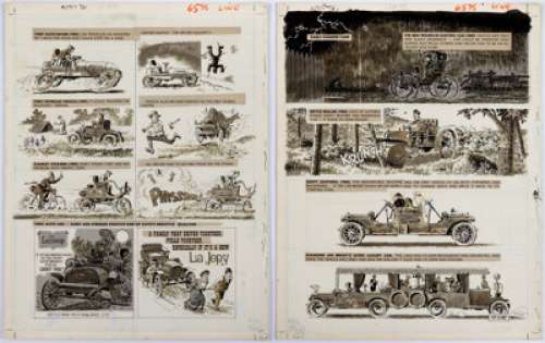 John Severin Cracked #193 Page 27-28 Original Art Group of 2 (Major Publications, 1983). Splendid excerpt from - | Heritage