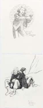 Gene Gonzales and Others - Commission Illustrations Original Art Group of 6 (1991-2001). A great collection of -