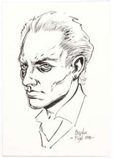 Steve Pugh - John Constantine / Hellblazer Illustration Original Art (1990). Steve Pugh only produced one issue -