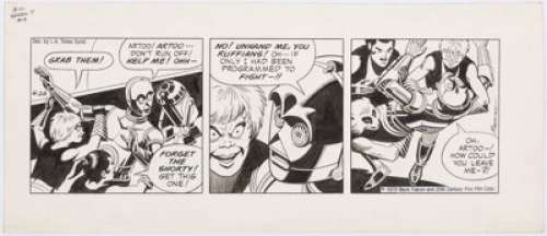 Russ Manning Star Wars Daily Comic Strip R2D2 and C3PO Original Art dated 4-26-79 (L.A. Times Syndicate, 1979). - | Heritage