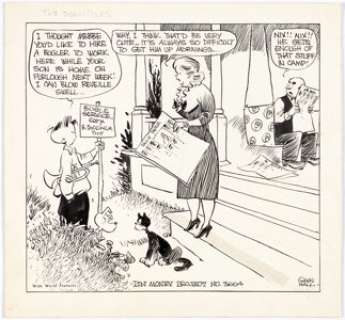 George Clark, George "Lichty" Lichtenstein, and Others - Single Panel Gag Comic Strips Original Art -