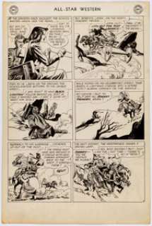 Gil Kane All-Star Western #107 Page 6 Original Art (DC, 1959). Johnny Thunder rides to the rescue. Ink over -