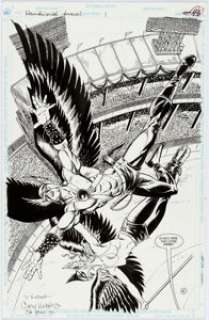 Gary Kwapisz Hawkworld Annual #1 Splash  Page 41 Original Art (DC, 1990).... | Heritage