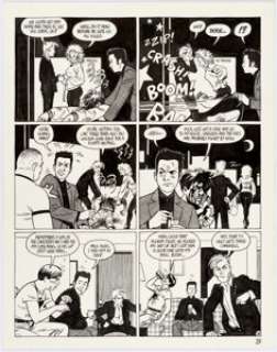 Jaime Hernandez Love and Rockets #28 Story Page 5 Original Art (Fantagraphics, 1988). Lar’ Dog takes a beating - | Heritage