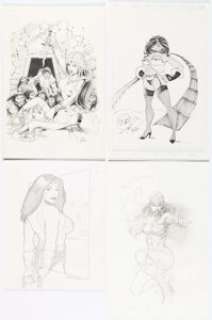 Martin Egeland, Phil Foglio, Dave Hoover, and Others - Various Commission Illustrations Original Art Group of 7 - | Heritage