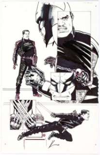 Howard Chaykin Blade #5 Page 14 Original Art (Marvel, 007). Blade and Wolverine square off on this excellent - | Heritage