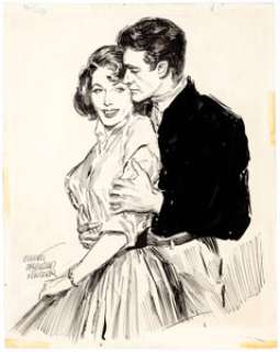 Everett Raymond Kinstler Exciting Love Magazine Vol. 1 Illustration Original Art (Thrilling Publications, - | Heritage