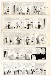 Frank Willard Moon Mullins Daily Comic Strip Original Art Group of 5 (Chicago Tribune, 1927). A group of five - | Heritage