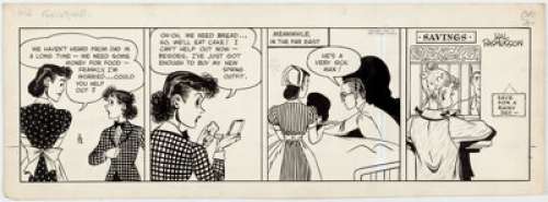 Hal Rasmusson Aggie Mack Daily Comic Strip Original Art dated 2-12-47 (Chicago Tribune, 1947)....