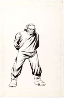 John Byrne and Joe Rubinstein Official Handbook of the Marvel Universe #6 "Mad Thinker" Illustration Original Art ...