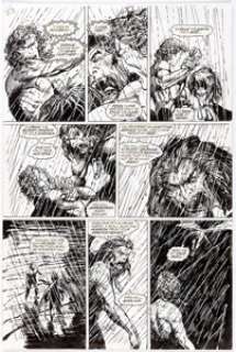 Barry Windsor-Smith and John Floyd Rune #5 Story Page 23 Enhanced Original Art (Malibu, 1994/2000s)....