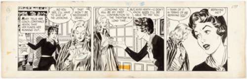 Leonard Starr Mary Perkins, On Stage Daily Comic Strip Original Art dated 3-13-57 (Chicago Tribune Syndicate, 1957... | Heritage