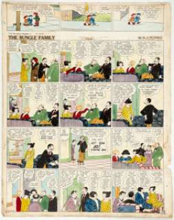  - Harry J. Tuthill The Bungle Family Sunday Comic Strip Original Art dated 10-27-29 (Tuthill/McNaught Syndicate, 192...