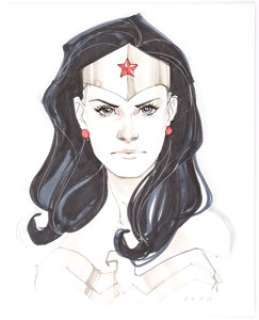  - Phil Noto - Wonder Woman Pin-Up Original Art (c. 2013)....