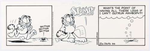 Jim Davis Garfield Daily Comic Strip Original Art dated 3-6-2000 (PAWS/Universal Feature Syndicate, 2000).... | Heritage