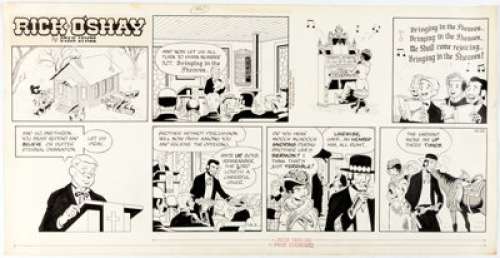 Stan Lynde Rick O’Shay Sunday Comic Strip Original Art dated 12-12-65 (Chicago Tribune, 1965).... | Heritage