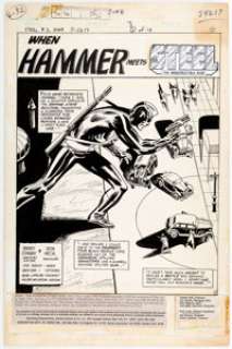 Don Heck and Joe Giella Steel, The Indestructible Man #3 Splash Page 1 Original Art (DC, 1978).... | Heritage