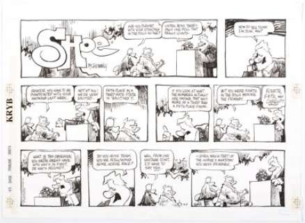Jeff MacNelly Shoe Sunday Comic Strip Original Art dated 4-5-92 (Tribune Media Services Inc., 1992).... | Heritage