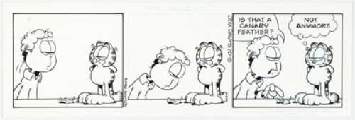 Jim Davis Garfield Daily Comic Strip Original Art dated 10-8-05 (United Feature Syndicate, 2005).... | Heritage